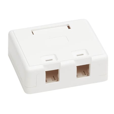 Tripp Lite Surface-Mount Box Keystone Jack 2-Port N082-002-WH